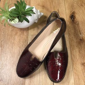SAS Metallic Burgundy pumps